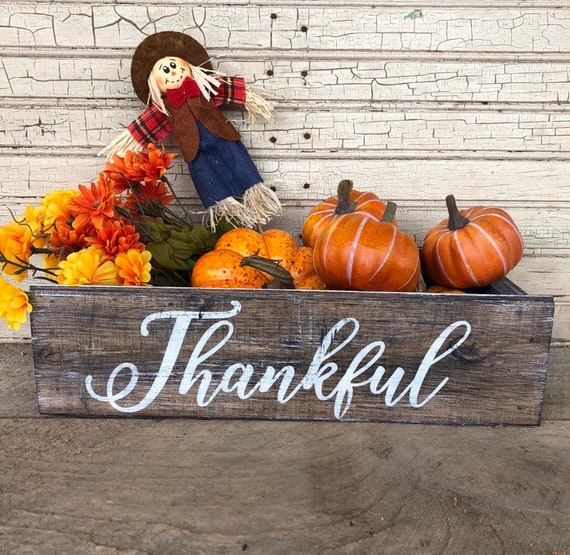 rustic crate display autumn table