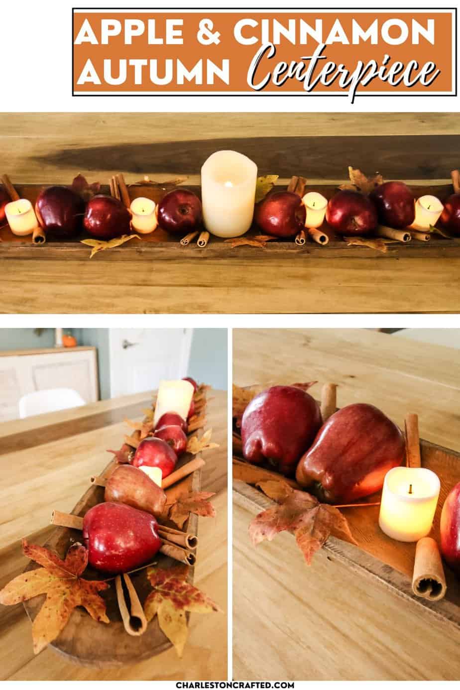 cinnamon stick fall candle centerpiece