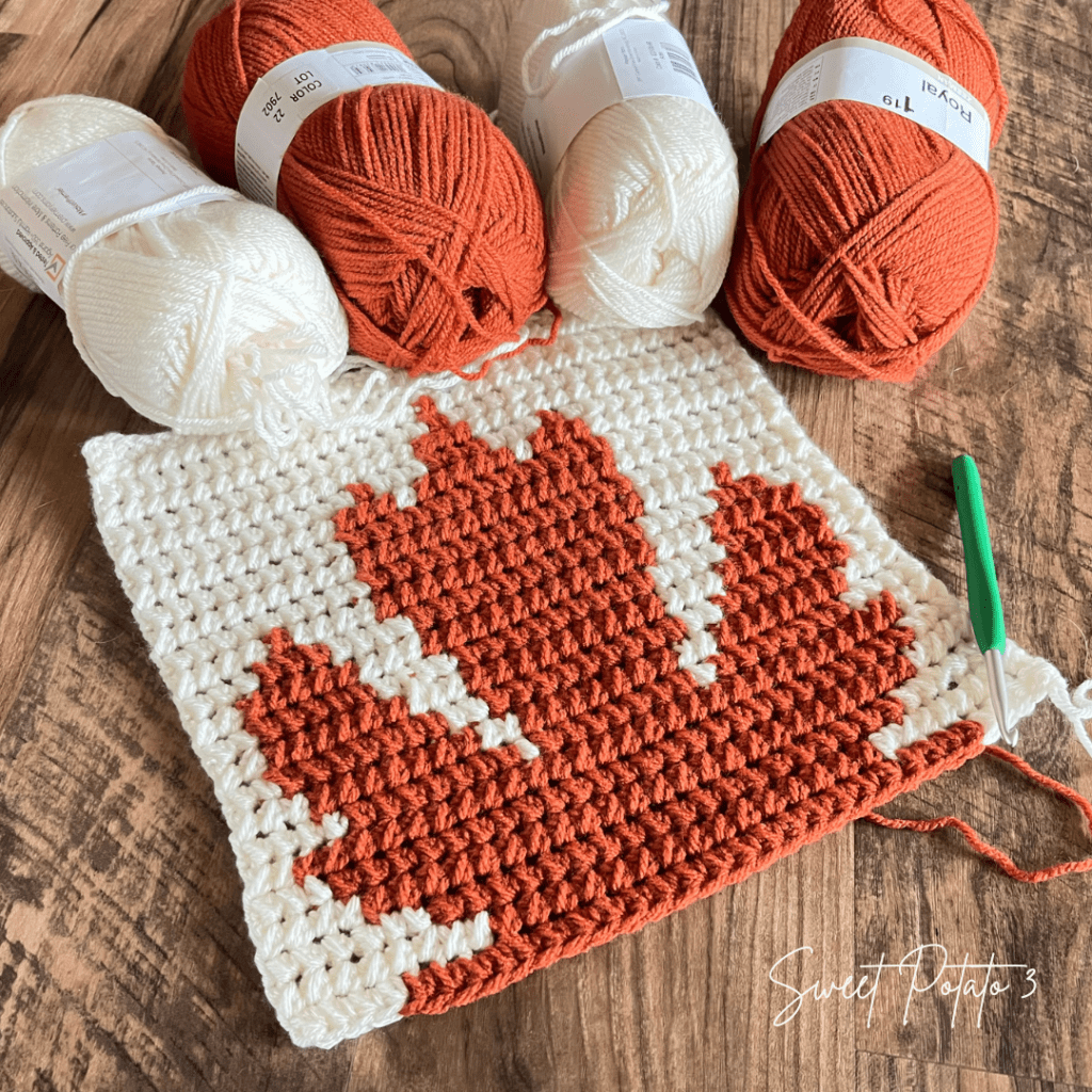 knitted fall table runner with cable pattern