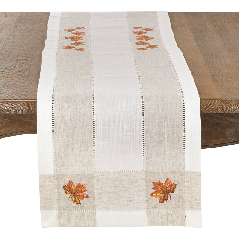 autumn table runners comparison on table