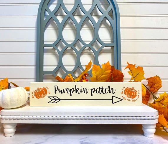 farmhouse fall wood sign pumpkins