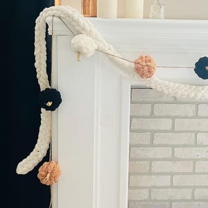 crochet pumpkin mantel swag