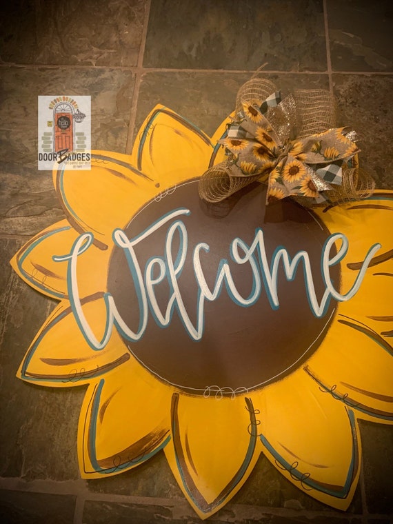 sunflower door hanger fall