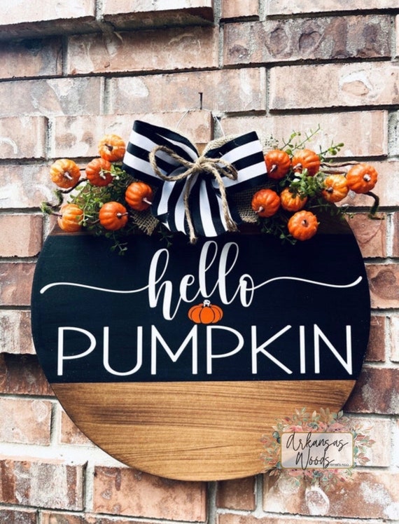 burlap bow fall door hanger