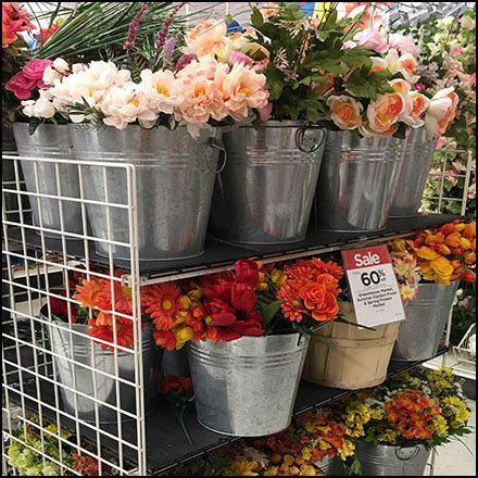 galvanized bucket fall flowers