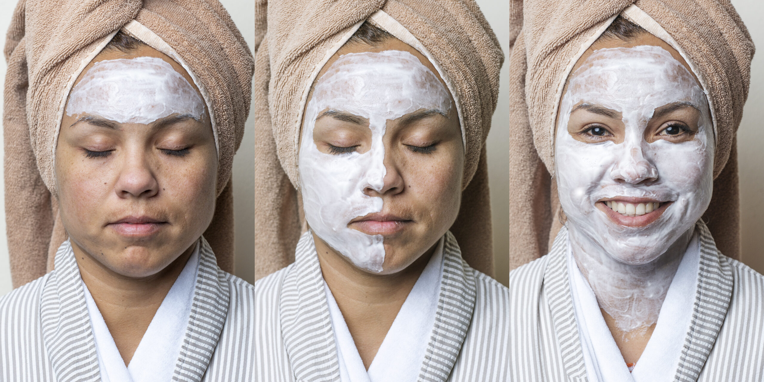 yogurt face mask application