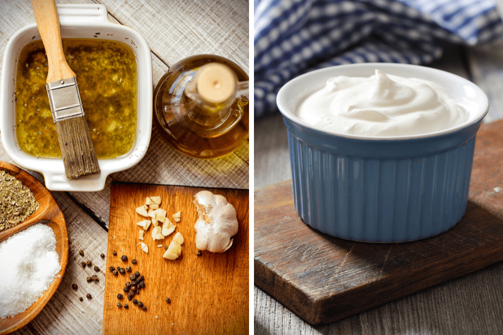 yogurt meat marinade bowl