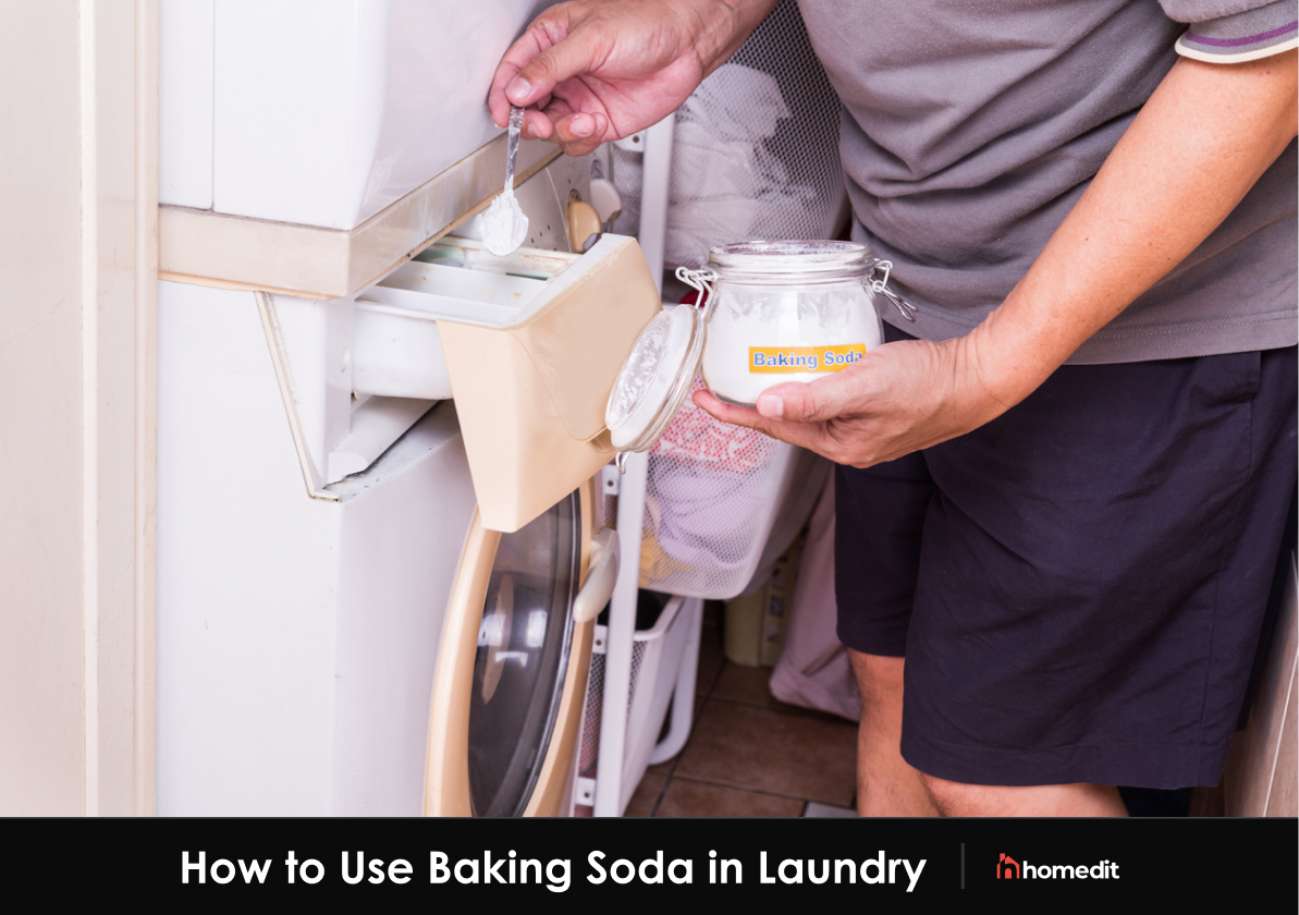 baking soda added to washing machine