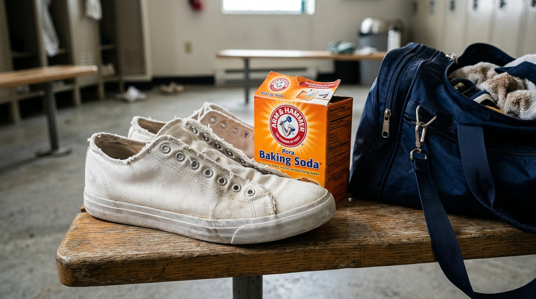 baking soda in mesh bag inside shoe