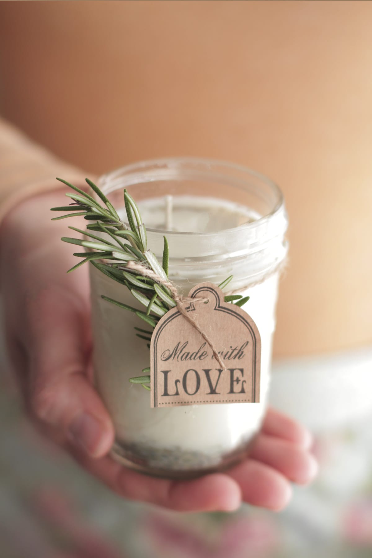 homemade candles poured with used cooking oil