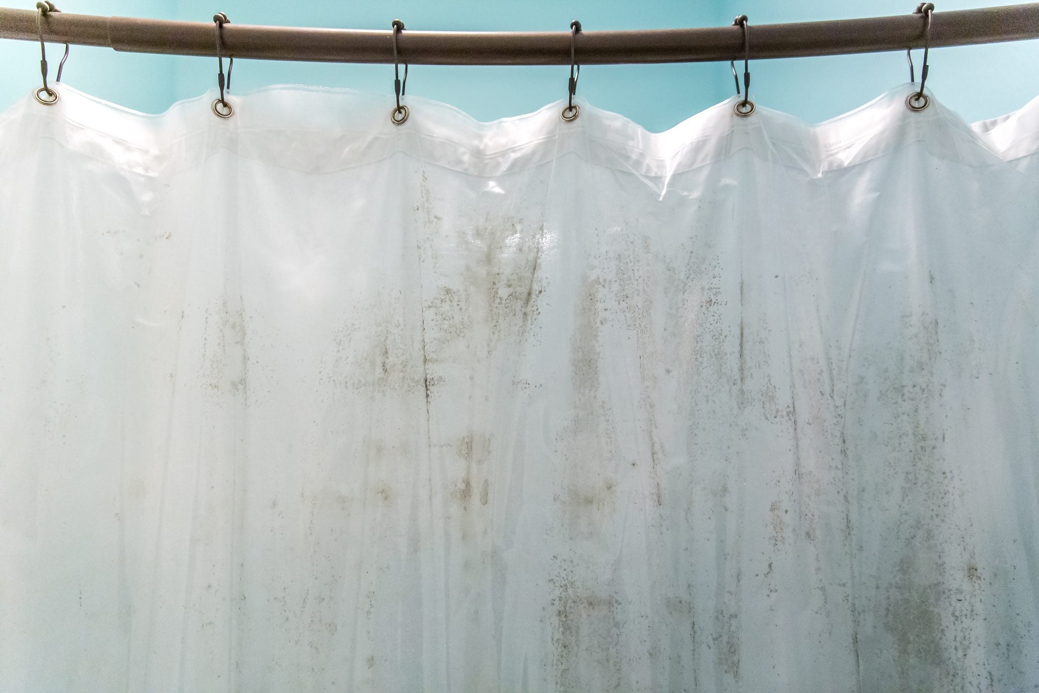 vinegar spray on shower curtain