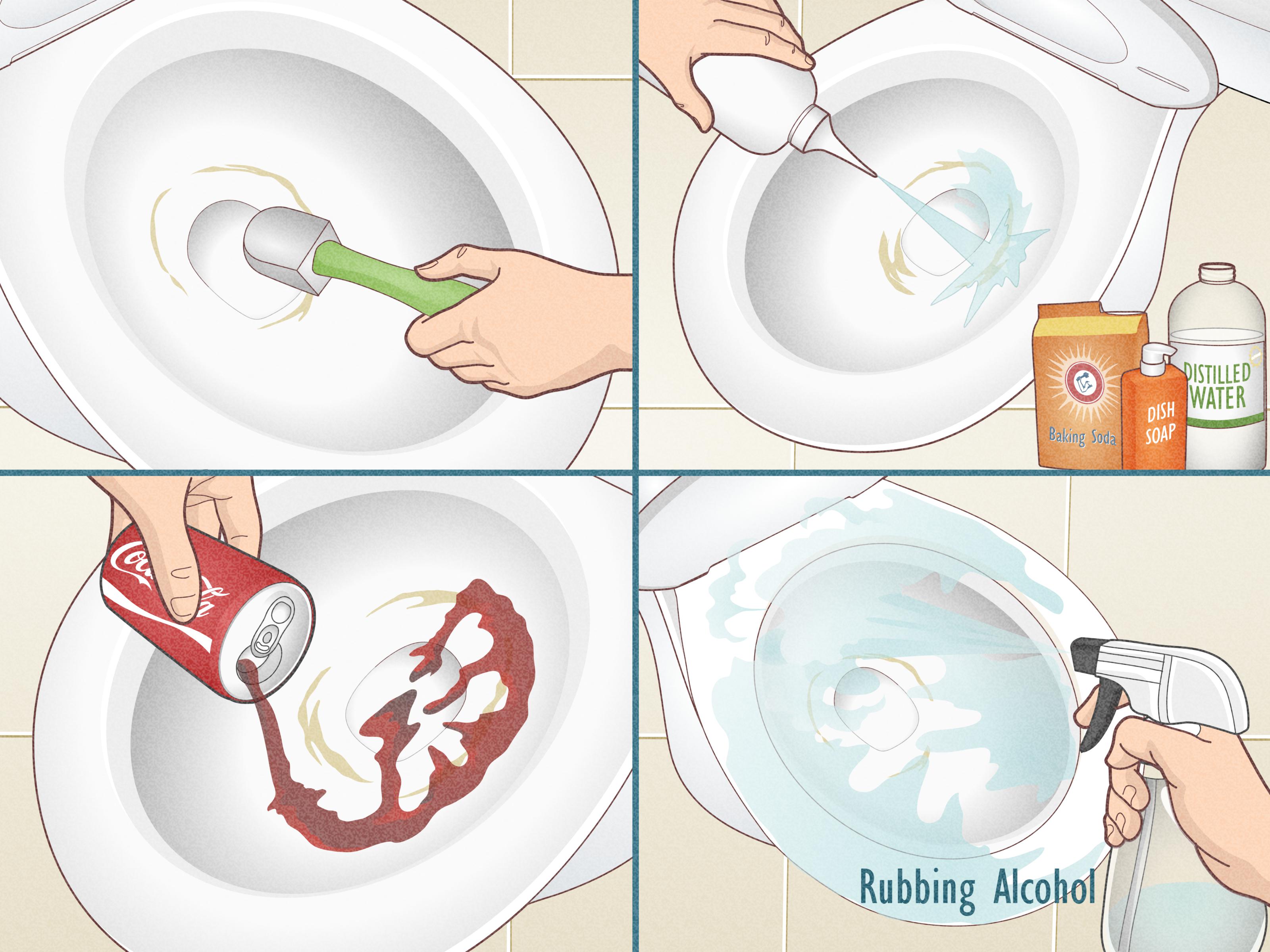 toilet bowl cleaned with vinegar