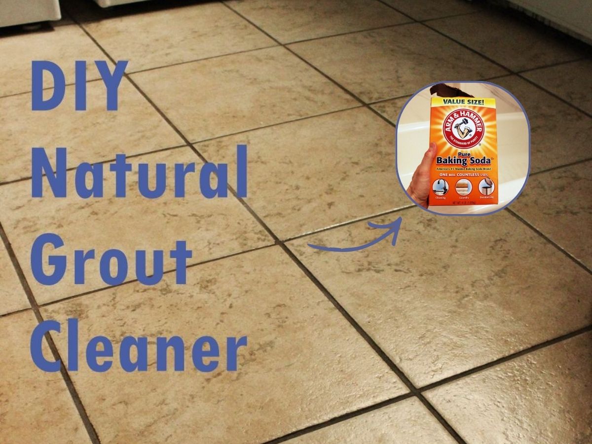 baking soda mix applied to tile grout
