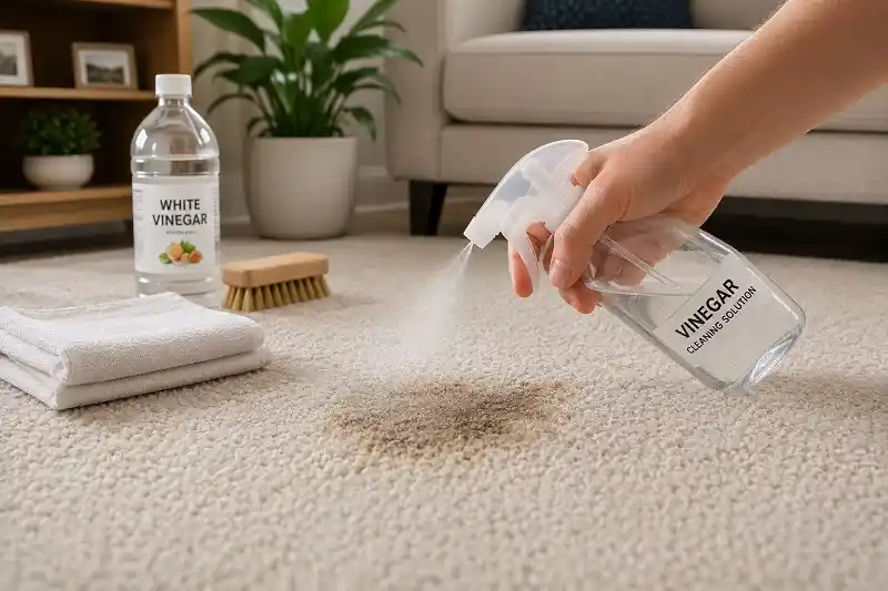 white vinegar spray on carpet stain