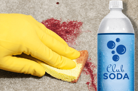club soda poured on carpet coffee stain