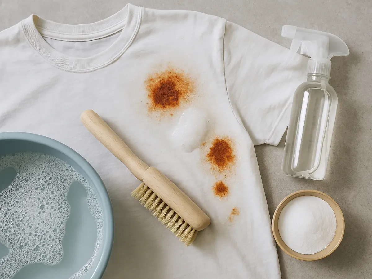 lemon juice and salt on stained shirt remove grease stains from clothes