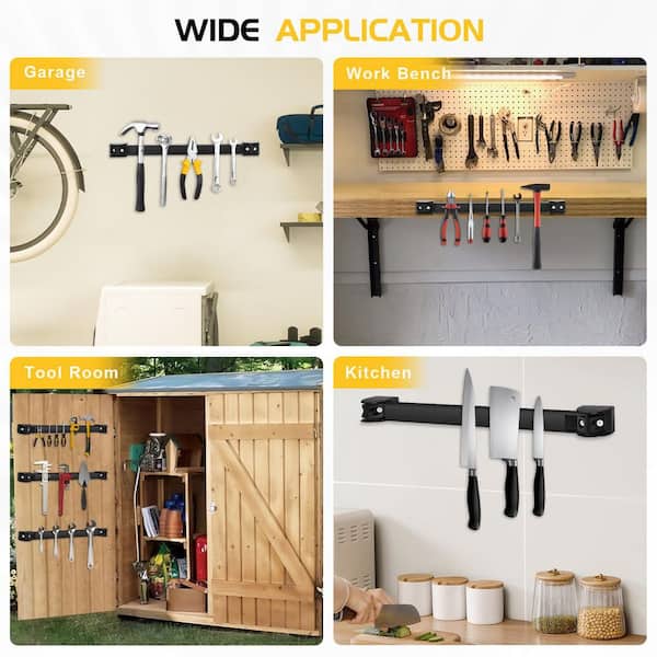 magnetic strip tool storage garage