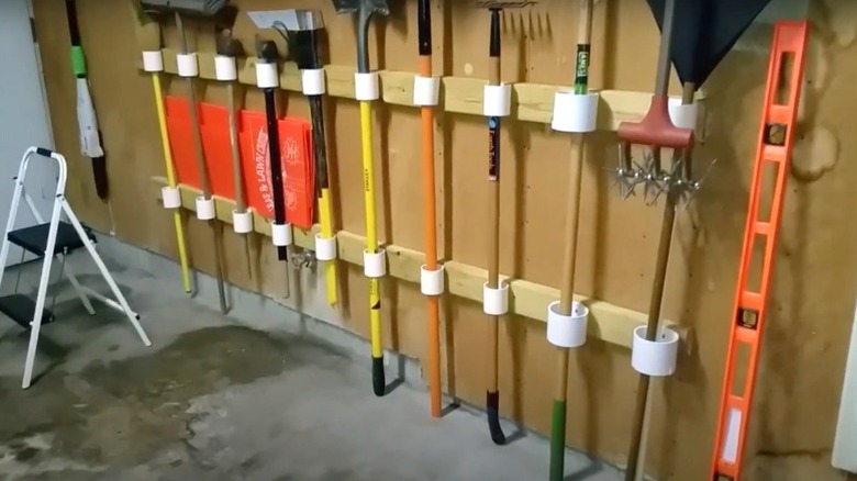 pvc pipe tool storage garage