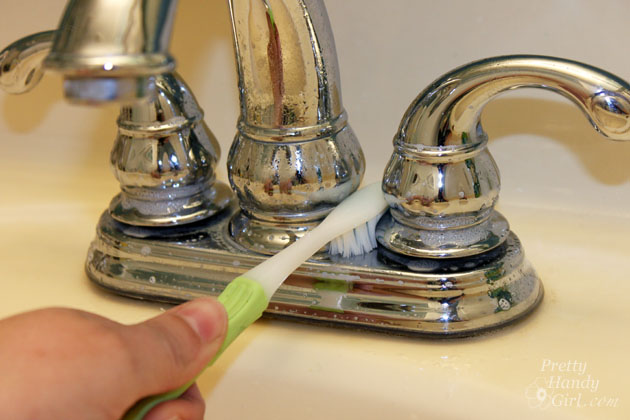 toothbrush cleaning chrome bathroom faucet uses old toothbrushes