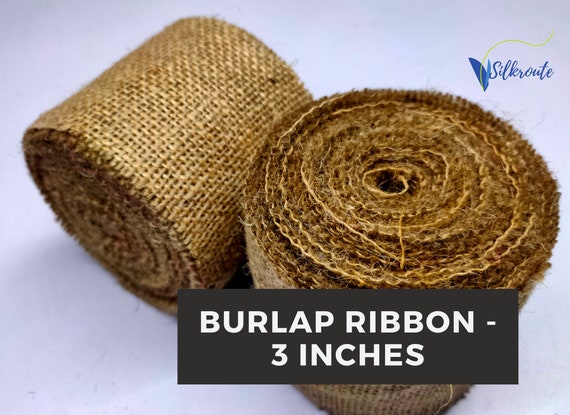 burlap ribbon rustic gift
