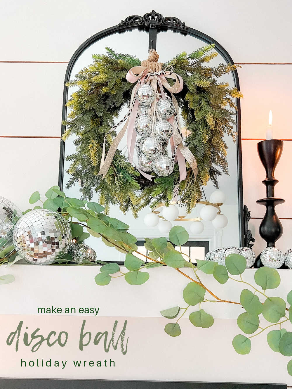 new years eve mantel evergreen garland