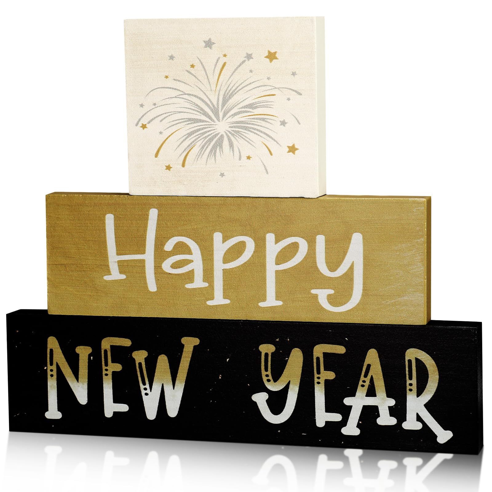 new years eve mantel year blocks