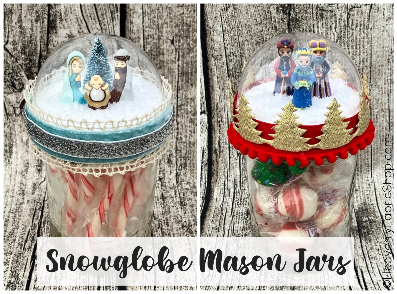 mason jar filled with winter potpourri