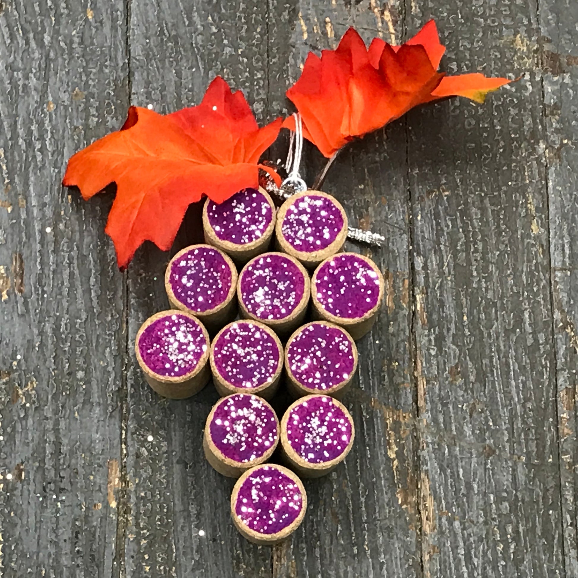 cluster wine cork snowflake ornament