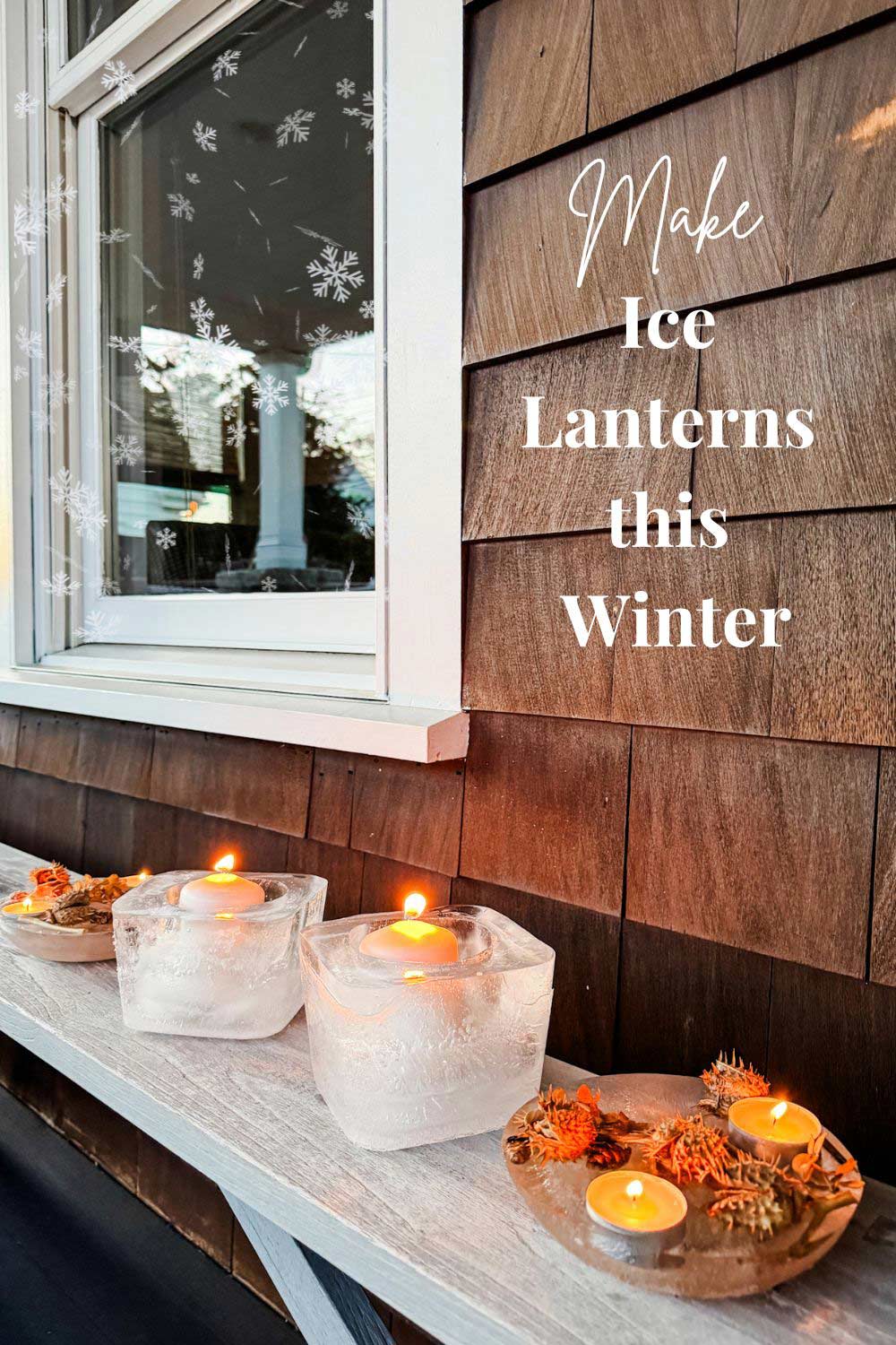 lantern winter greenery container porch