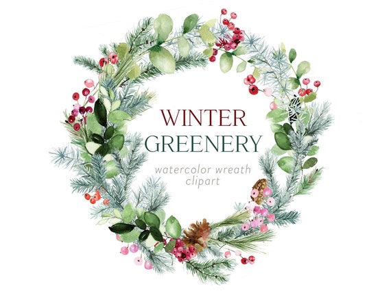 pinecone and berry winter wreath