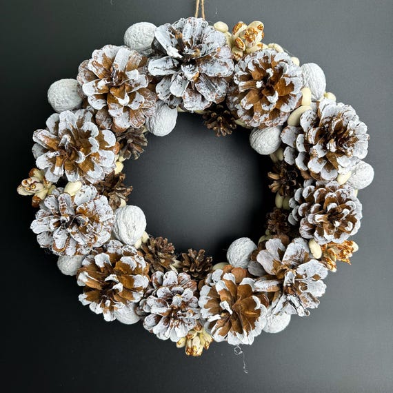 gold accented winter wreath