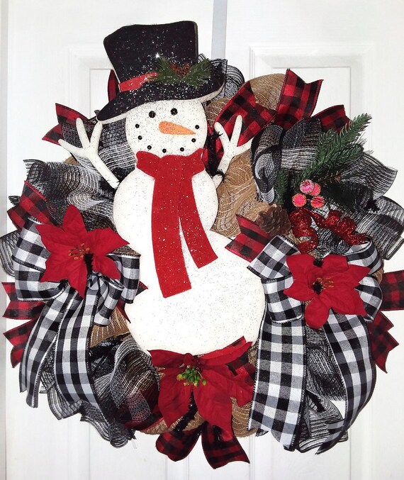 plaid ribbon winter wreath