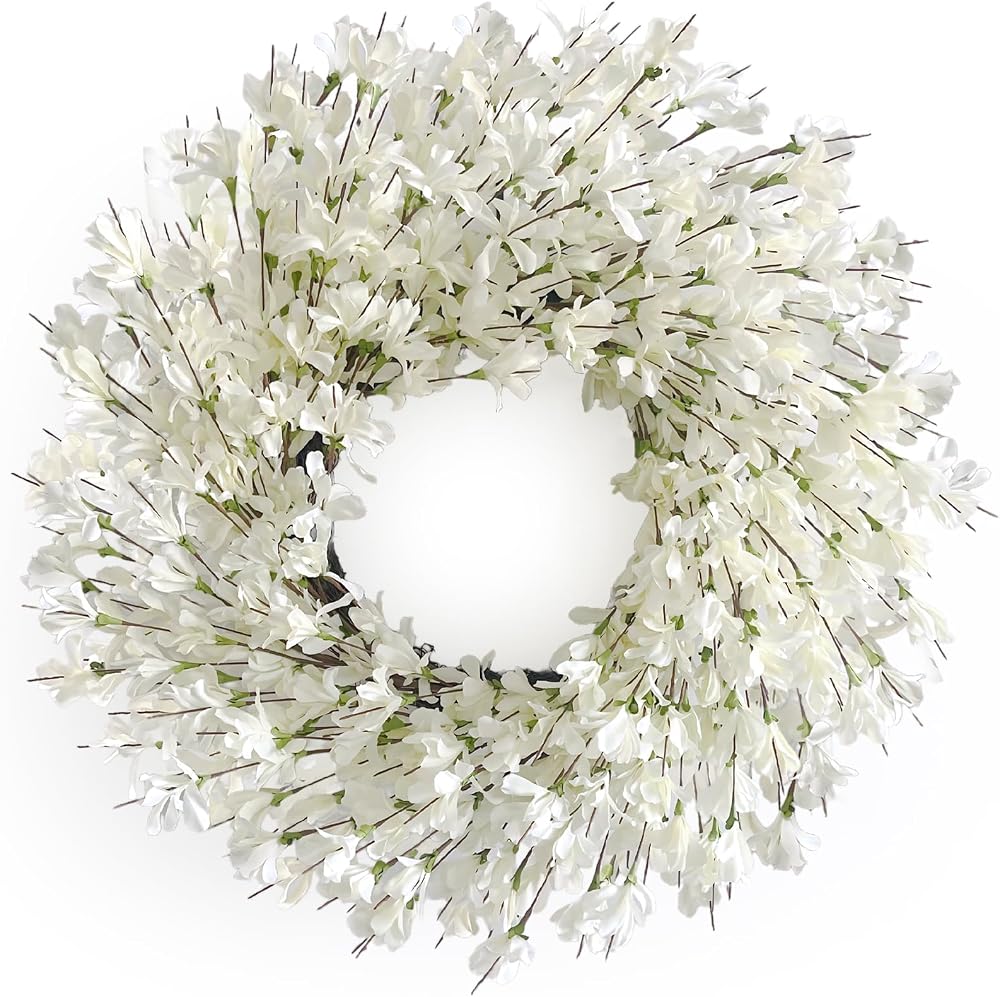 twig winter wreath on door
