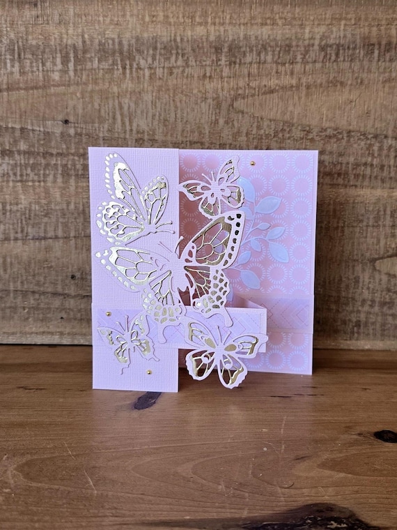 handmade greeting card on textured cardstock