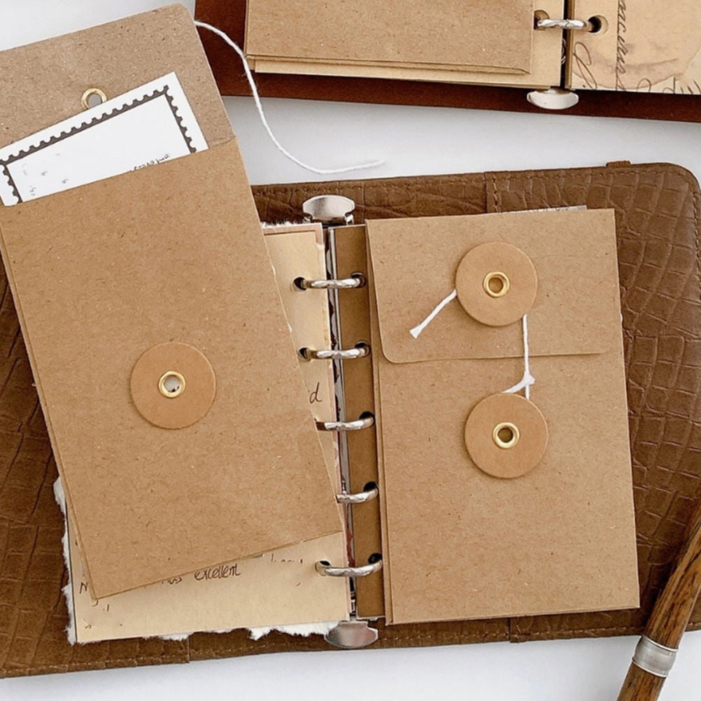 kraft paper greeting card with twine