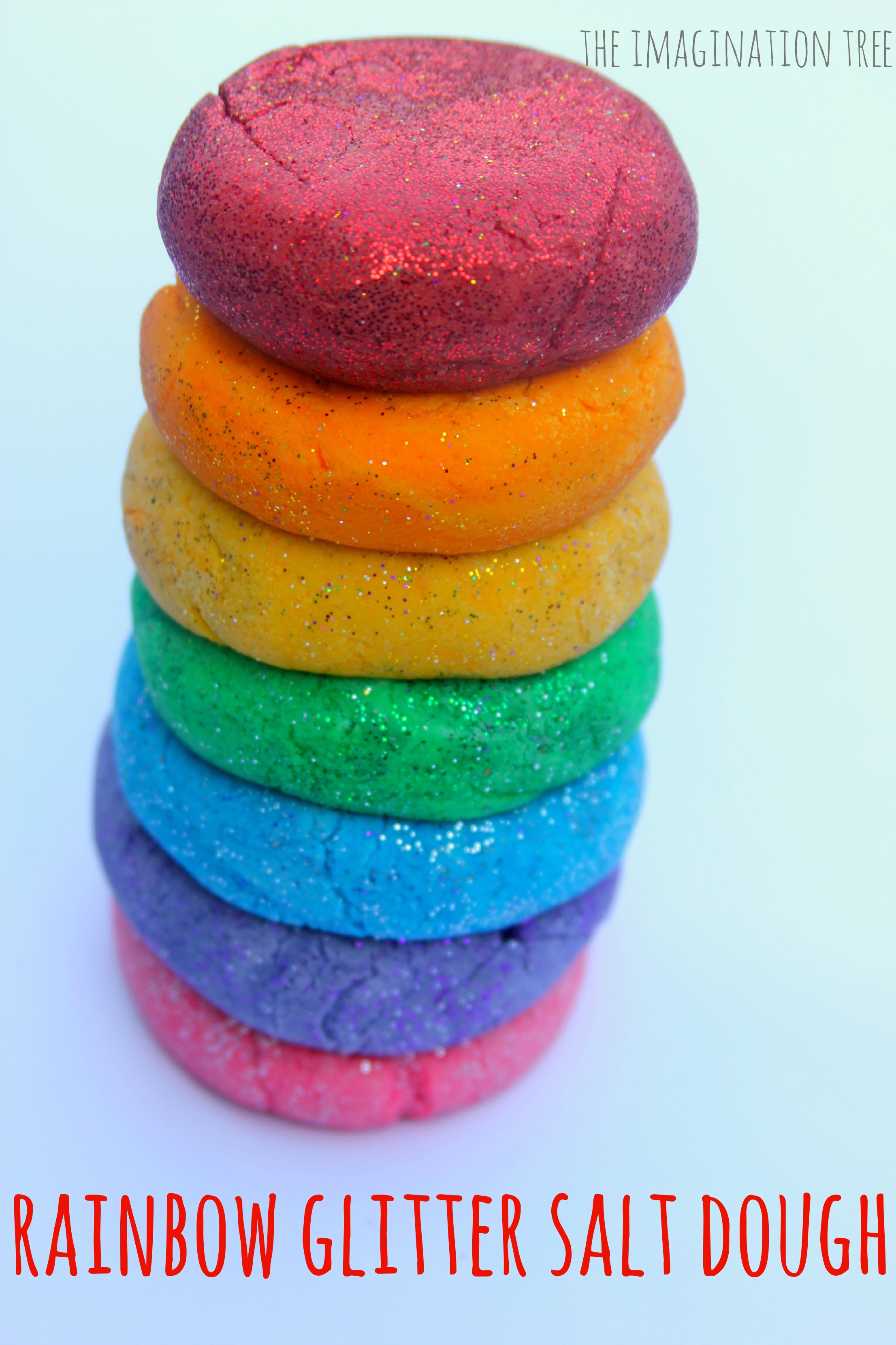 glitter salt dough ornaments