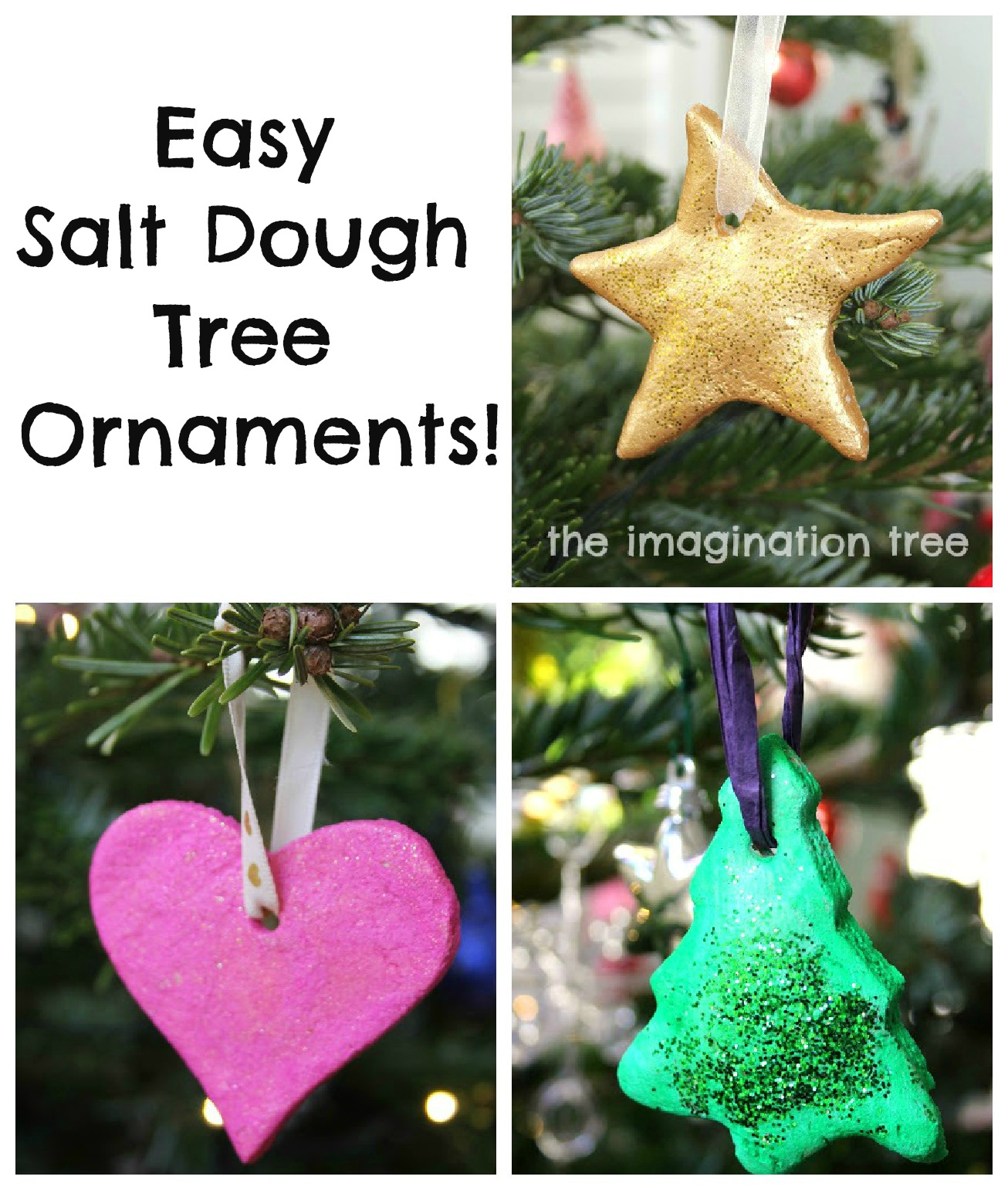 painted landscape salt dough ornaments