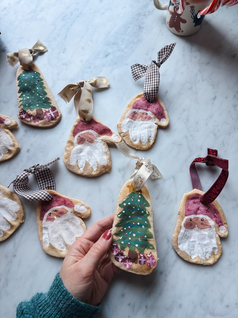 layered salt dough ornaments