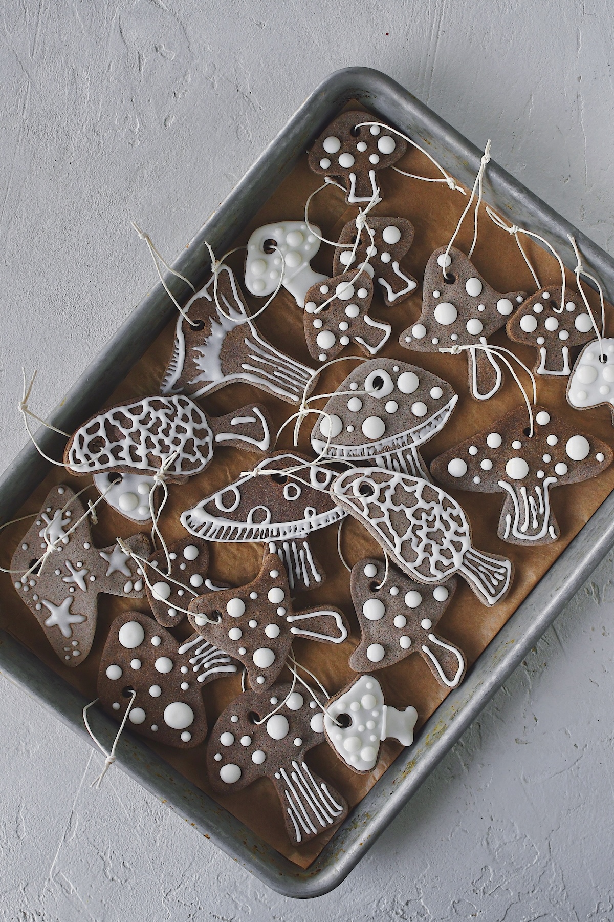 metallic salt dough ornaments