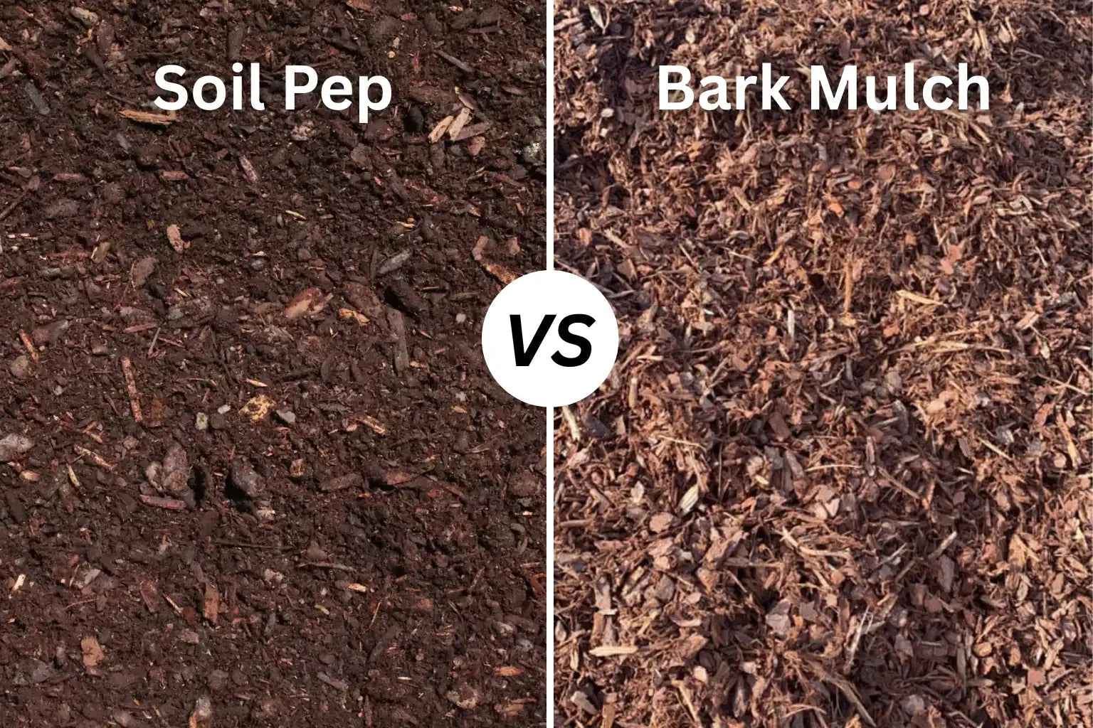 bark mulch winter garden bed