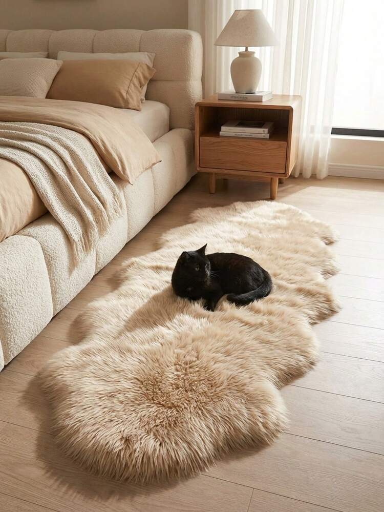 faux fur rug winter living room