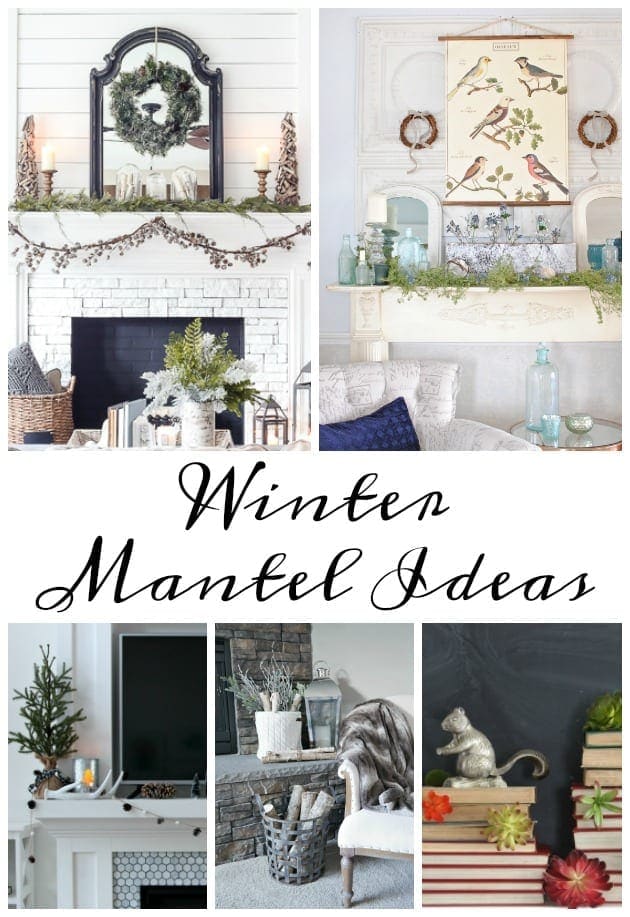 budget mantel styling winter living room