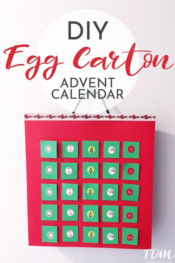 egg carton advent calendar with numbers