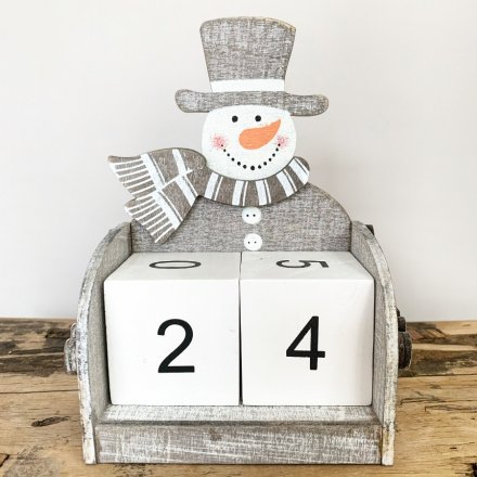 wooden block advent calendar with numbers