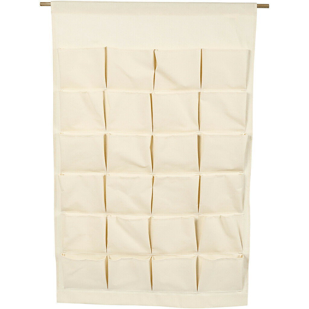 painted canvas pocket advent calendar