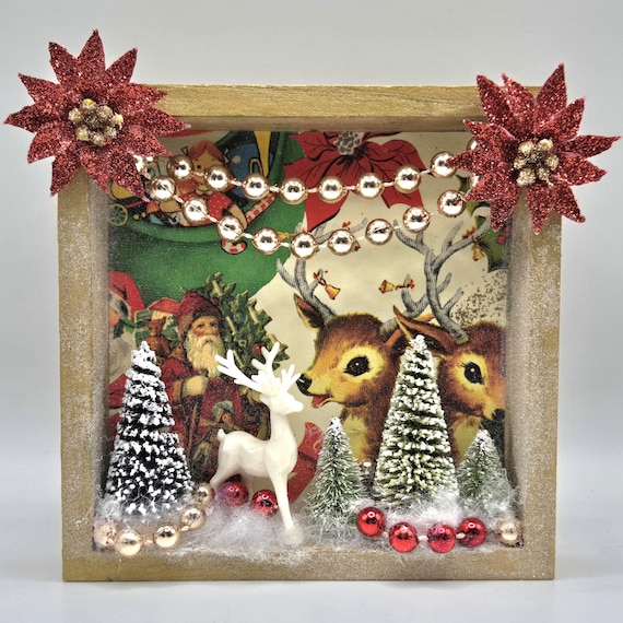 winter scene tin can diorama