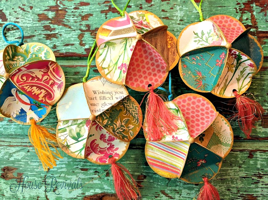 greeting card ornaments