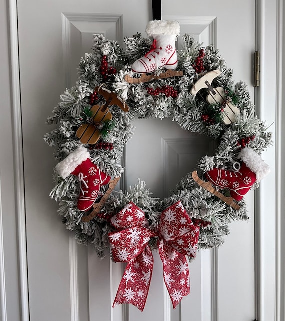 felt snowflake with ribbon bow ornament