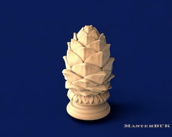 pinecone garland on bedpost