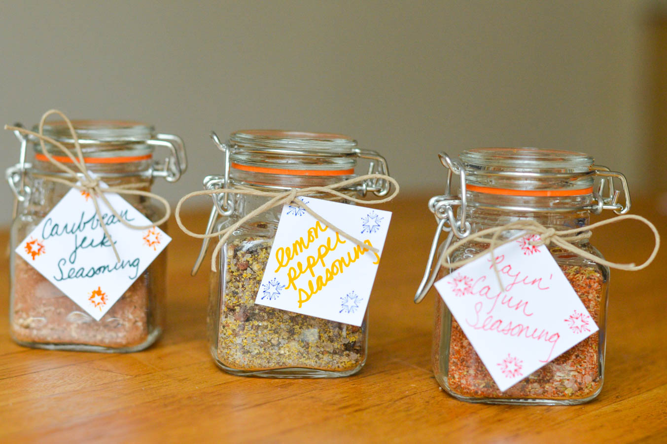 homemade spice blend jar